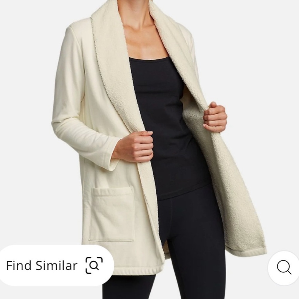 Eddie Bauer Cream Teddy Jacket